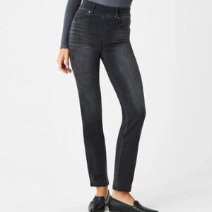 Spanx Women's Jeans Small Black Stretch Jeggings Slimming Straight Leg